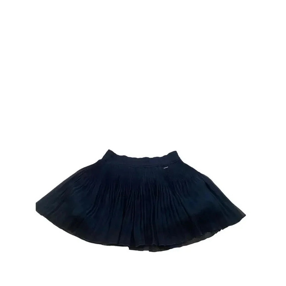 Athleta Black Elastic Waist Pull On Pleated Mini Skirt Size 10 - Picture 1 of 9